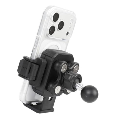 Universal Phone Holder Base for RAM Mounts B Size Double Socket Arm, 1" (25mm) Ball Mount with Vibration Dampener [Camera Friendly] [1s Lock & Release], Fits 4.7-7.2" Smartphones - style: 1" Ball Phone Holder