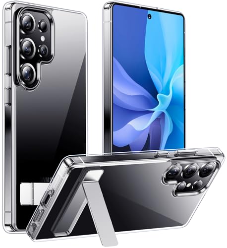 Designed for Samsung Galaxy S24 Ultra Case,[Built in Hidden Kickstand][Military Grade Drop Protection] [Never Yellowing] Slim Thin Phone Case for S24 Ultra Case - Crystal Clear - color: Clear, size: Samsung Galaxy S24 Ultra 6.8"