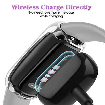 FINTIE 3 Pack Case Compatible with Fitbit Inspire 3 2 HR, Flexible Soft Full-Around watch Screen Protector TPU Case Cover Bumper Shell, Black/Clear/Silver - color: Black+Clear+Silver
