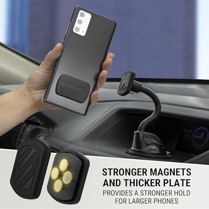 Scosche MXWDL Magnetic Cell Phone Holders for Your Car Dash/Windshield, Suction Cup Phone Holder Car Mount with Extra Strong Magnet, Thick Metal Plate Compatible with iPhone, Samsung and More, 2 Pack - size: 2 Pack, style: Extra Strength - Flex Window / D