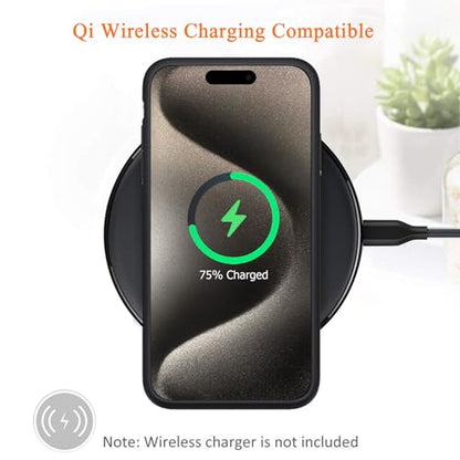 Battery Case for iPhone 15 Pro, 10000mAh Rechargeable Portable Charging Case with Wireless Charging, Compatible for iPhone 15 Pro (6.1 inch) with CarPlay, Extend Battery Pack Charger (Black) - size: iPhone 15 Pro -10000mAh