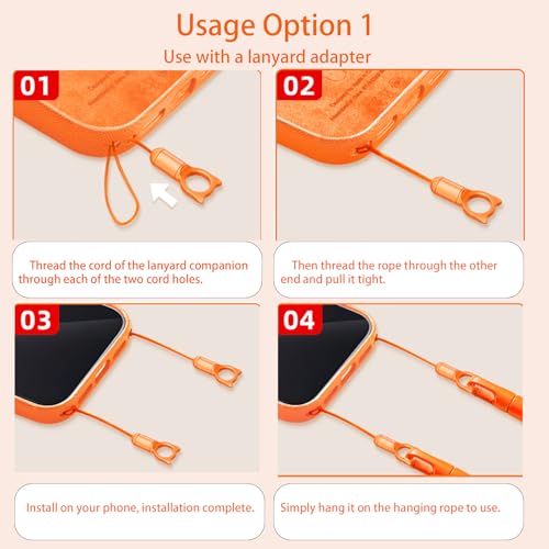 Phone Lanyard with 1 Phone Tab+2 Lanyard Holes, Camera Strap Crossbody Strap, Comfortable Durable, Anti-loss Outdoor & Travel for Iphone 17/Air/Pro/Max Phone Cases - color: 17-off-white