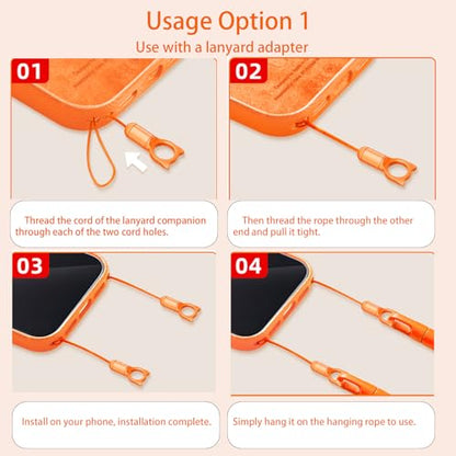 Phone Lanyard with 1 Phone Tab+2 Lanyard Holes, Camera Strap Crossbody Strap, Comfortable Durable, Anti-loss Outdoor & Travel for Iphone 17/Air/Pro/Max Phone Cases - color: 17-black