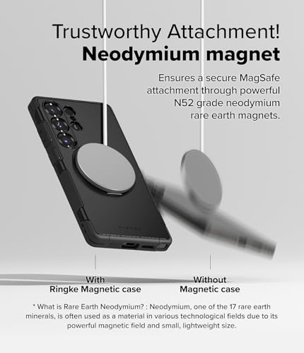 Ringke for Samsung Galaxy S25 Ultra Case [Alles Black] | Compatible with MagSafe, 360° Rotating Kickstand, Enhanced Camera Lens Protection, Powerful Magnet - color: Black, size: Galaxy S25 Ultra