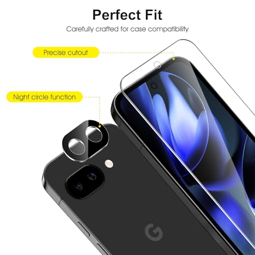 SPARIN Screen Protector for Google Pixel 9A 6.3 Inch, 3+2 Pack - size: Google Pixel 9A