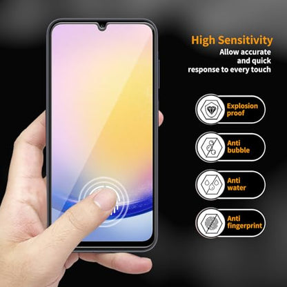 3 Pack for Samsung Galaxy A25 5G Tempered Glass Screen Protector - size: Galaxy A25 5G