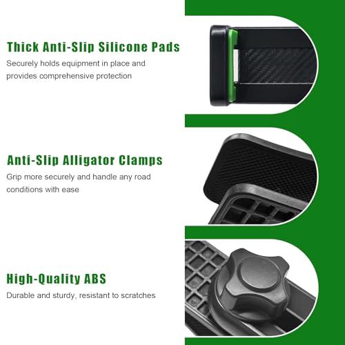 Sun Visor Phone Holder, 360° Rotatable Auto Visor Clip Foldable Smartphone Mount, Multifunctional Adjustable Rearview Clamp Compatible with Most cellphones, Car Accessories (Green) - color: Green