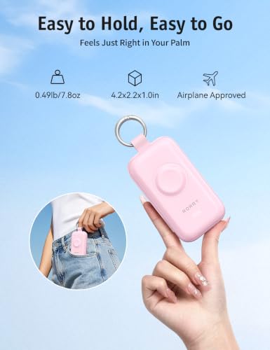 RORRY CharmGo Pro 45W Portable Charger Power Bank 10000mAh Battery Pack - color: Rose Quartz