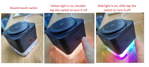 15W Wireless Charger 3-in-1 Apple Charging Station with Night Light - color: Black