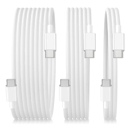 JIUWFOX USB C to USB C Cable, 60W Fast Charging Cable (3Pack, 3/6/10FT) - size: 3/6/10ft