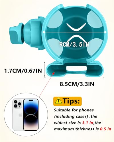 BUNDLEPRO Stroller Cup Holder with Phone Holder, 2-in-1, Blue - color: BLUE