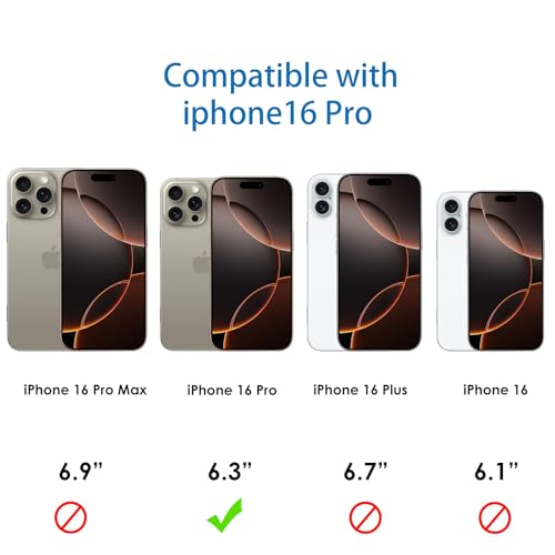 Ultra-Clear Hybrid Case Shockproof & Anti-Yellowing Phone Case | TPU + Acrylic Dual Protection | Slim Fit & Scratch-Resistant Design for iPhone 16 pro - size: iphone 16 pro