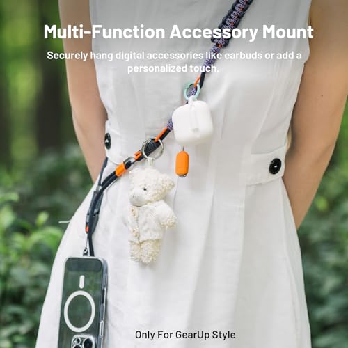PGYTECH LinkGo Phone Strap, Quick Release Crossbody Lanyard & Lens Cloth - color: Gearup Braided-aurora Purple