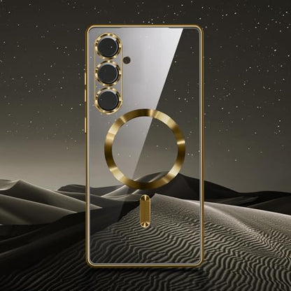 Hurgoer for Samsung Galaxy S25 Plus Case.Soft TPU Electroplated Frame Cover with Clear Back.Drop Tested Protective Full Body S24 Plus Case.Thin Light Slim【Not Magsafe】(Gold, S25/S24 Plus) - color: Gold, size: S25/S24 Plus