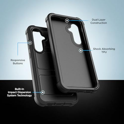 Encased Belt Case for with Samsung Galaxy S24 FE with Screen Protector and Holster Clip, Full Body Rugged Cover (for FE-Model Only) - size: S24 FE