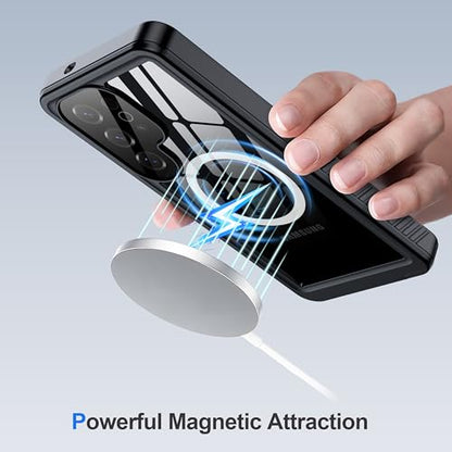 ANTSHARE IP68 Waterproof Case for Samsung Galaxy S25 Ultra, Black/Clear - color: Black/Clear, size: S25 Ultra
