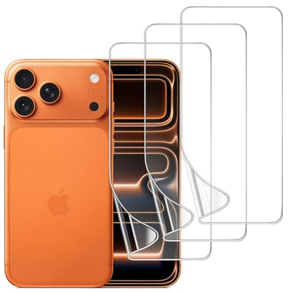 3 Pack TPU Screen Protector for iPhone 17 Pro Max, Self-Healing HD Clear Soft Flexible Hydrogel Film Compatible with iPhone 17 Pro Max 6.9" - Scratch-Resistant, Bubble Free, Easy Installation - size: iPhone 17 Pro Max