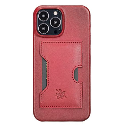 Venito Florence Leather Wallet Phone Case Compatible with iPhone 13 Pro Max (6,7 inch) - Extra Secure with RFID Blocking - Detachable Phone Wallet (Burnt Red) - color: Burnt Red, size: iPhone 13 Pro Max