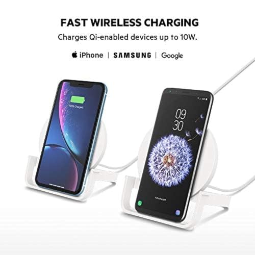 Belkin 10W Wireless Charging Stand, Qi Charger with AC Adapter