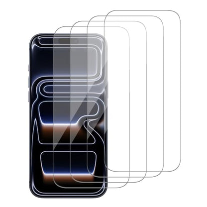 4 Pack Glass Screen Protector Compatible for iPhone 17 Pro Max 6.9 inch 2025 [9H Hardness]-HD Screen Tempered Glass, Scratch Resistant,Easy Install [Case Friendly] - size: iPhone 17 Pro Max