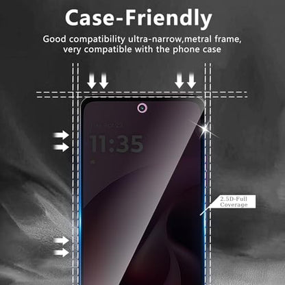 3 Pack Privacy Screen Protector Designed for Motorola Moto G 2026,Full Coverage Anti-Spy Tempered Glass Film,9H Hardness,Anti-Fingerprint,Bubble Free,Easy to Install - size: Moto G 5G 2026 FK3