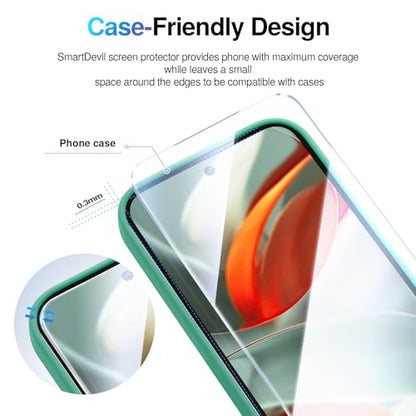 SMARTDEVIL Screen Protector for Google Pixel 9 Pro (3 Pack) + Camera Lens Protector, HD Tempered Glass, Fingerprint Unlock Friendly, 9H Military-Grade Protection, Scratch & Drop Resistant - size: Pixel 9 Pro