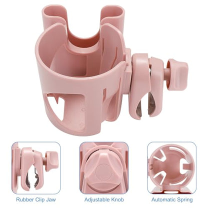 Accmor Stroller Cup Holder, Cup Holder for Walker Bike Wheelchair - color: Cup Phone Holder-Pink