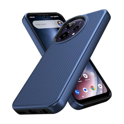 for Cricket Icon Plus 2026 (Plus Version Only) /AT&T Verge 2 Case with Tempered Glass Screen Protector,Dual Layer Heavy Duty Shockproof Protection (Blue) - color: Blue