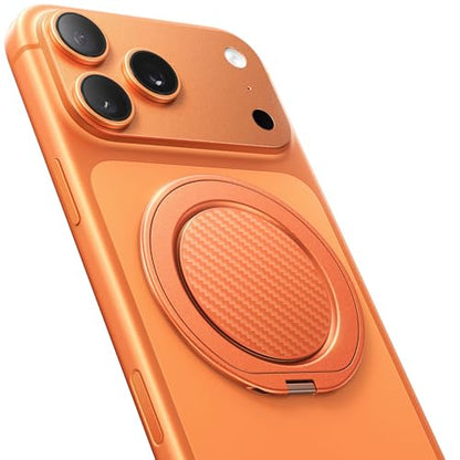 andobil [2026 Ultra-Thin] Magnetic Phone Ring Grip for MagSafe, Orange - color: Orange Carbon Fiber