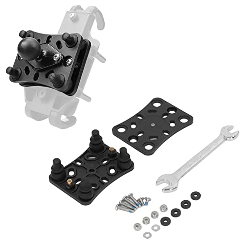 Motorcycle Phone Mount with Shock Absorber | Vibration Dampener Covers Your Phone | Universal Phone Holder for ATV/UTV/Off - Road Motorcycle | Black, Easy Installation Kit