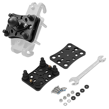 Motorcycle Phone Mount with Shock Absorber | Vibration Dampener Covers Your Phone | Universal Phone Holder for ATV/UTV/Off - Road Motorcycle | Black, Easy Installation Kit