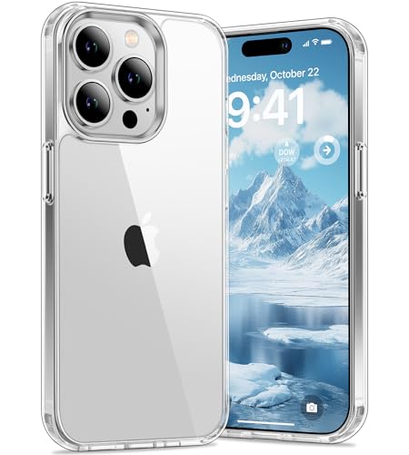 Vakoo Case for iPhone 14 Pro | Clear Anti-Yellowing, Hard Back, Military-Grade Drop Protection, Supports Wireless Charging - Transparent - color: Transparent, size: iPhone 14 Pro