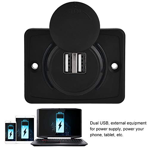 Dual USB Car Charger with LED Light Ring 3.1A Fast Charge