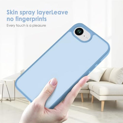 TENOC Phone Case Compatible with iPhone SE (2nd 2020 and 3rd 2022 Generation) & iPhone 7 & iPhone 8, Sierra Blue Case Translucent Protective Bumper Matte Hard Back Cover for 4.7 Inch - color: Sierra Blue, size: iPhone 7/8/SE