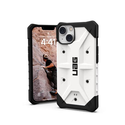 URBAN ARMOR GEAR UAG Designed for iPhone 14 Case White 6.1" Pathfinder Slim Lightweight Shockproof Dropproof Rugged Protective Cover Compatible with Wireless Charging - color: Pathfinder - White