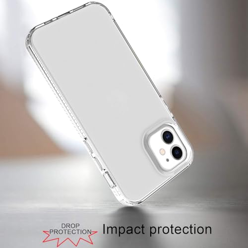Phone Case for iPhone 12 Clear, [Crystal Clear][Non-Yellowing] Slim Shockproof Reinforced Drop Protective Flexible TPU Back Cover Phone Case for iPhone 12 Protective Case(Transparent) - color: Transparent