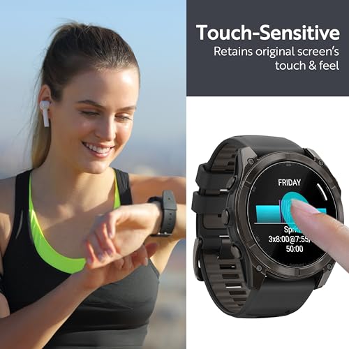 ArmorSuit 6 Pack for Garmin Tactix 8 / Fenix 8 / Fenix 7X/7X Pro [51mm] Matte Screen Protector Anti-Glare MilitaryShield TPU Film - Made in USA - size: Fenix 8 Solar/Amoled Matte (51mm)