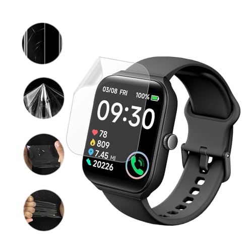 Screen Protector Compatible for TOOBUR IDW16 Smart Watch 1.95" (6 PACK) Flexible Full Coverage TPU Film Compatible for OCTANDRA SmartWatch