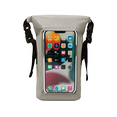 geckobrands Waterproof Phone Tote with 2L Dry Bag and Adjustable Strap – Protect Your Phone and Valuables While on The Go Grey - color: Grey