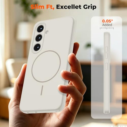 zapica Magnetic for Samsung Galaxy S26 FE Case/S25 FE Case, Creamy White - color: Creamy White, size: Samsung Galaxy S26 FE/S25 FE 6.7''