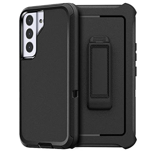AICase Belt-Clip Holster Case for Galaxy S22, Heavy Duty Drop Protection Full Body Rugged Shockproof/DustProof Military Grade Tough Durable Cover for Samsung Galaxy S22 (Black) - color: Black with Belt Clip