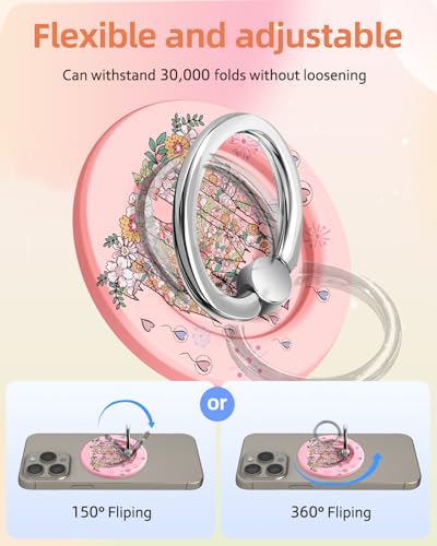 Lotadilo Magnetic Phone Ring Holder, Cute Phone Grip Stand, PK Castles - color: PK Castles