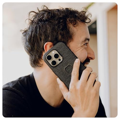 Peak Design Mobile Everyday Loop Case for iPhone 17 Pro Max, Black, with Loop, Slim Profile, Drop Protection, Weatherproof Fabric Shell, SlimLink Connects to Mobile Mounts & Gear - color: Black, style: Everyday Loop Case