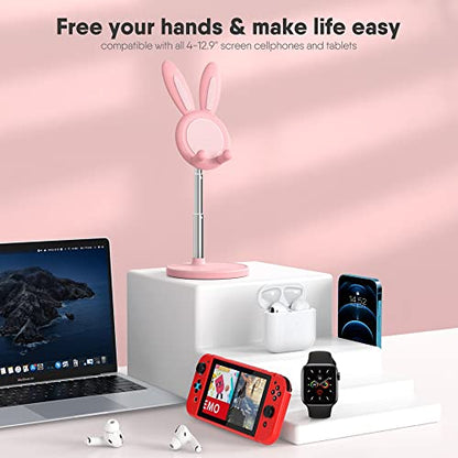 OATSBASF Cute Bunny Phone Stand Adjustable Pink Phone Holder for Phones - color: Pink