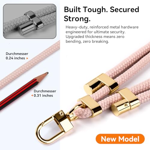 2 Pads Phone Lanyard Crossbody Adjustable Anti Theft Cell Phone Strap for Travel Essentials, Premium Metal Buckles, Universal Neck Wrist Lanyard 2pcs Phone Tether Tab (Black/Gold) - color: Black/Gold