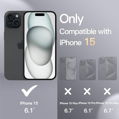 JETech Silicone Case for iPhone 15, Black | Silky Soft Touch, Shockproof Protection, Scratch Resistant, Microfiber Lining - color: Black, size: iPhone 15
