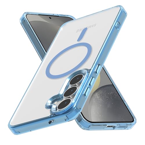 Lunivop for Samsung Galaxy s25 Case Hard [Compatible with Magsafe Wireless Charging] Yellowing Resistant Magnetic Cover Clear para S 25 6.2 '' 5G 2025 Rugged Best Phone Cases Light Blue - color: Light Blue, size: Compatible with Samsung Galaxy S25