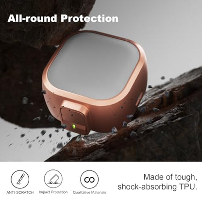 for Samsung Galaxy Buds 4 Pro/Buds 4 Case (2026) with Secure Safety Lock Clip,Shockproof Scratch-Resistant Hybrid PC+TPU Soft Shell Protective Cover Accessories with Carabiner&Cleaning Pen(Gold) - color: Gold Edge-Grey
