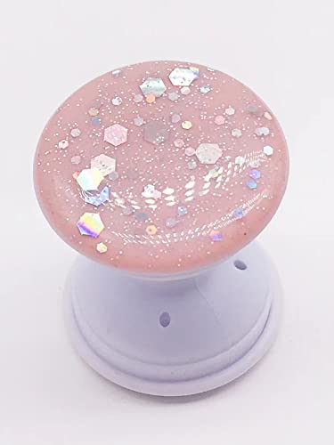 Expanding Phone Socket, Mount Holder Glitter Sparkle Bling for Cellphone Collapsible Stand Cell Phone Finger Foldable Holder Grip for Smartphones and Tablets (Pink) - color: Pink