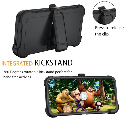 for Samsung Galaxy S25 FE 5G Case, Heavy Duty case,[Military Grade Protective ][Shockproof] [Dropproof] [Dust-Proof],(Black-Belt Clip) ﻿ - color: Black-Belt Clip